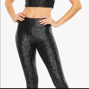 NWT Koral Black Leopard Spots Leggings